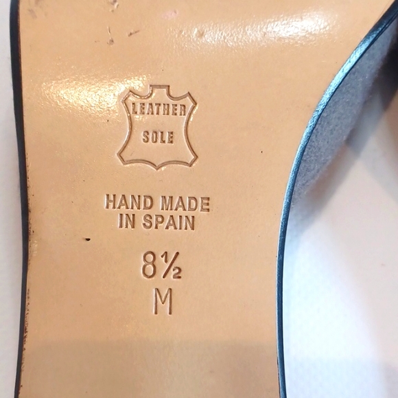 HALOGEN LADIES SHOES 8.5M CLOSED TOE OPEN HEELS BROWN/TAUPE SUEDE LIKE EUC - Picture 4 of 6